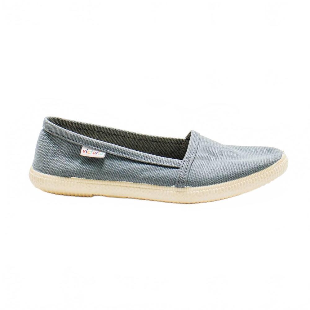 NEW VICTORIA women's slip on cotton flat shoes in antracita